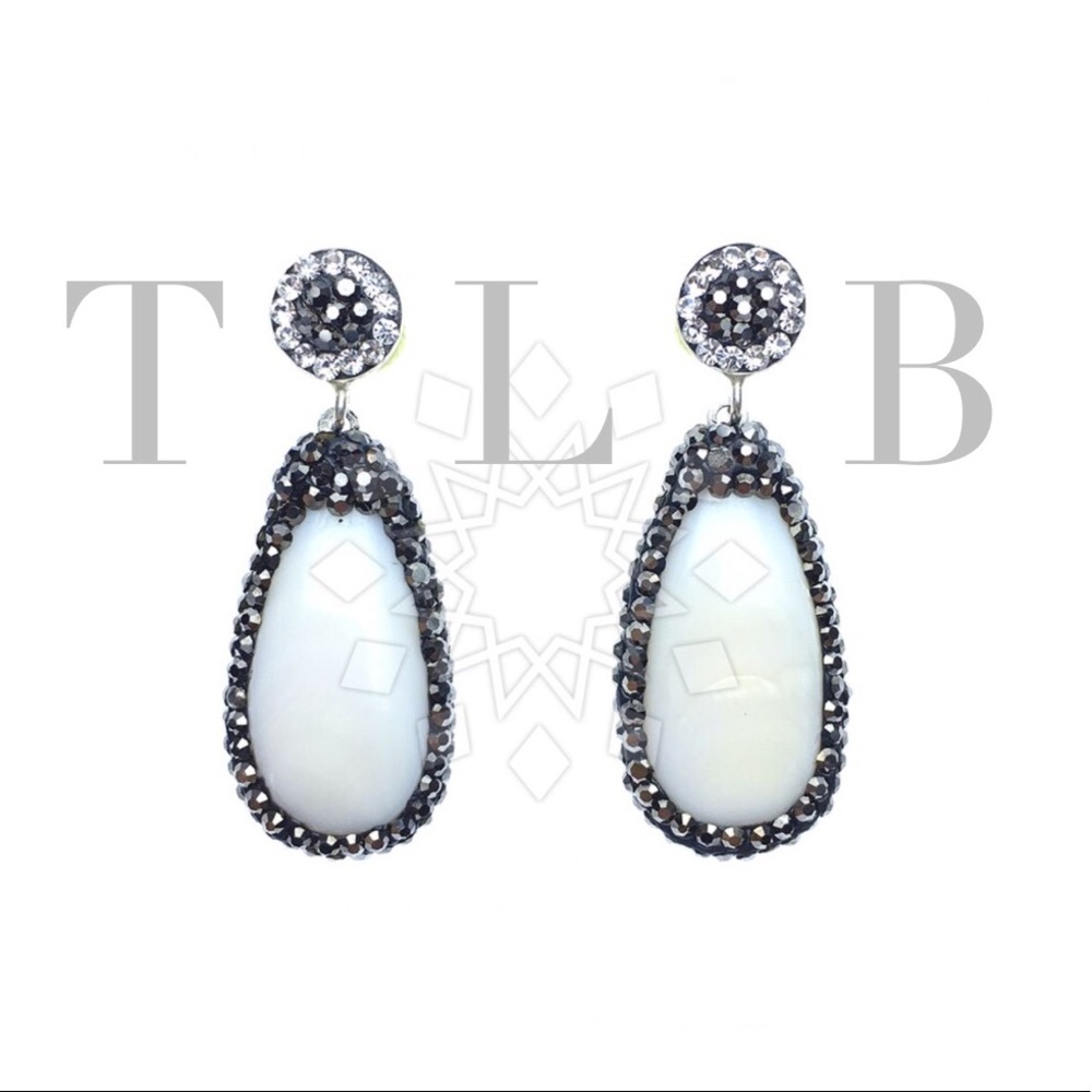 Swarovski Crystal & Mother of Pearl Earrings
